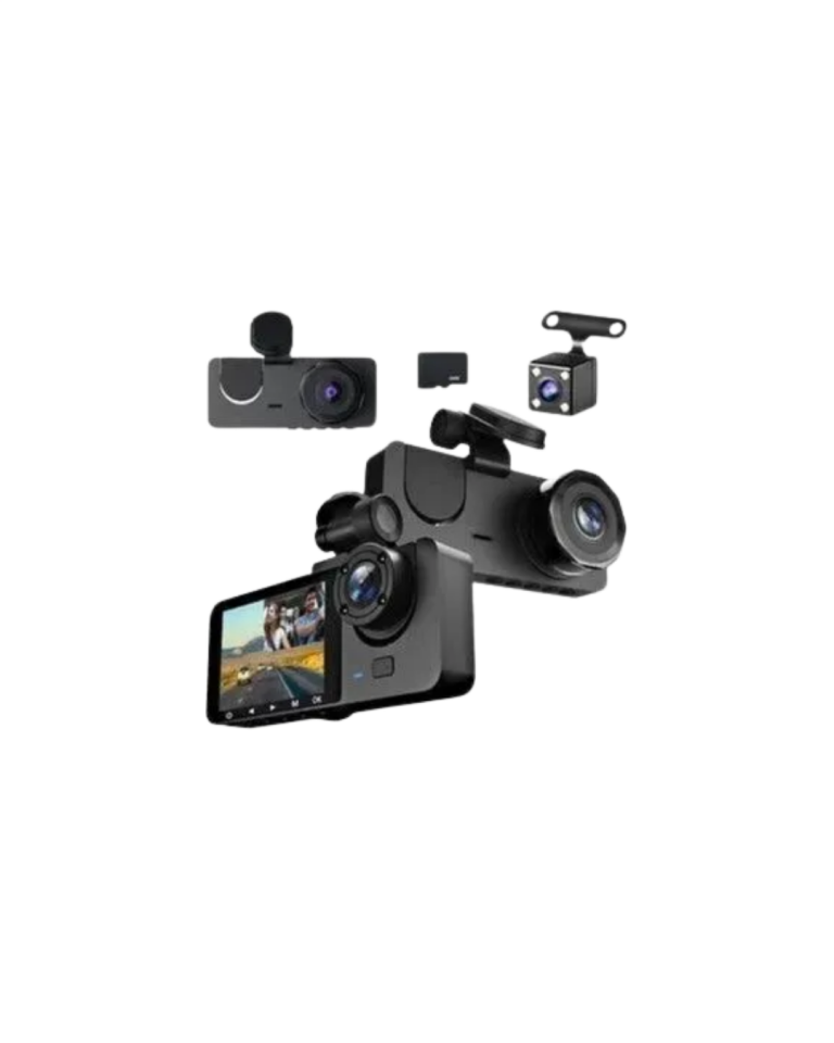 Gelişmiş G-Sensörlü Üçlü Araç Kamerası – 5” LCD Ekran ve Hareket Algılama - Lisinya