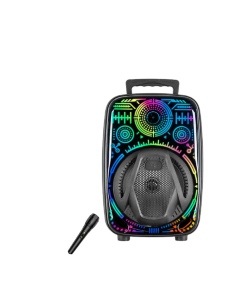 Taşınabilir Bluetooth Speaker Mikrofonlu RGB Işıklı Karaoke Ses Sistemi - Lisinya