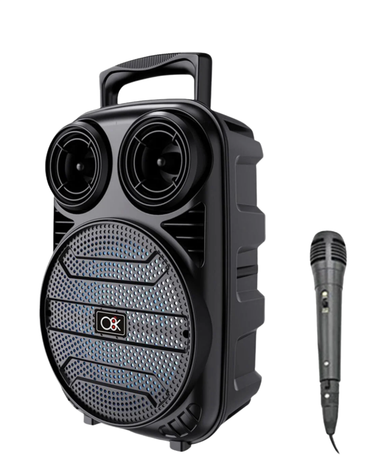 Bluetooth Taşınabilir Karaoke Hoparlör 6.5 İnç Mikrofonlu RGB Işıklı USB TF Kart Destekli - Lisinya