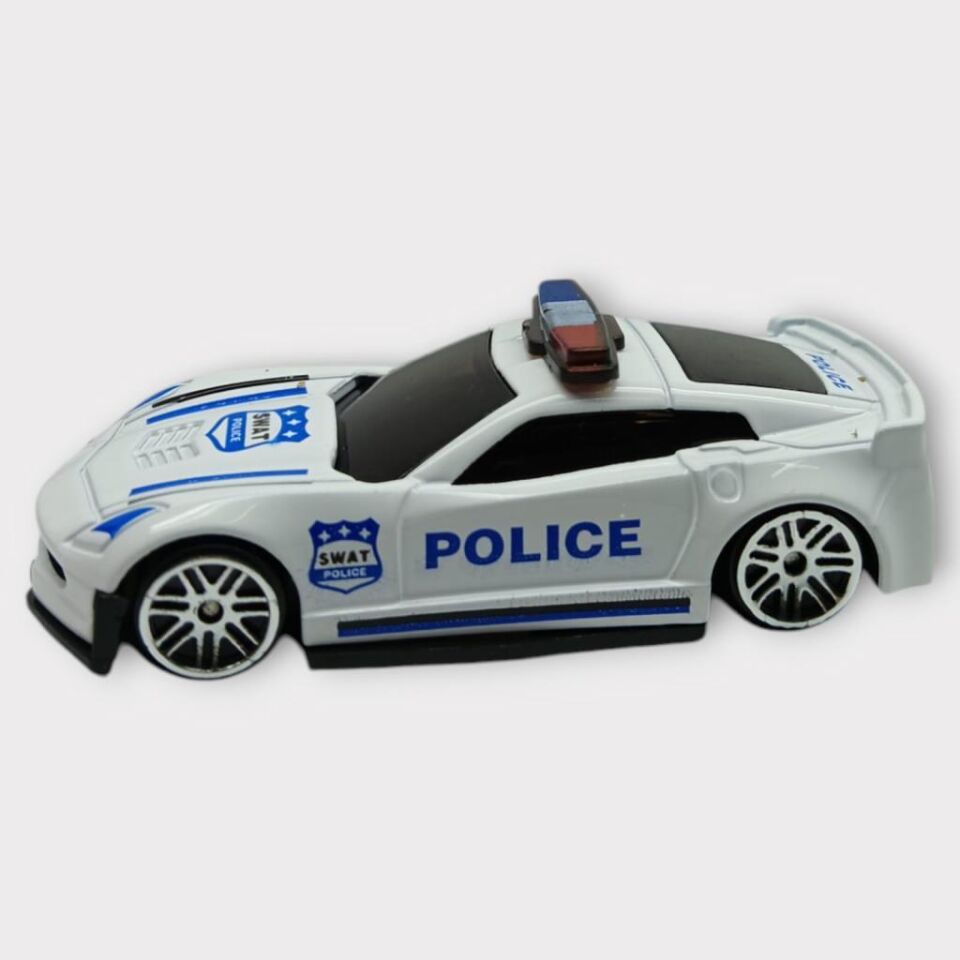 Metal Mini Polis Arabası  8 cm - Polis - 1 (Lisinya)