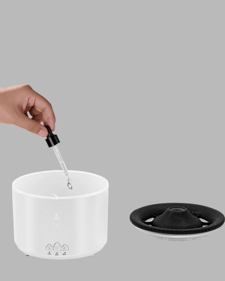 3D Alev Işıklı Aromaterapi Makinesi – 360 ml Su Kapasiteli Sessiz Difüzör Yamanhobi