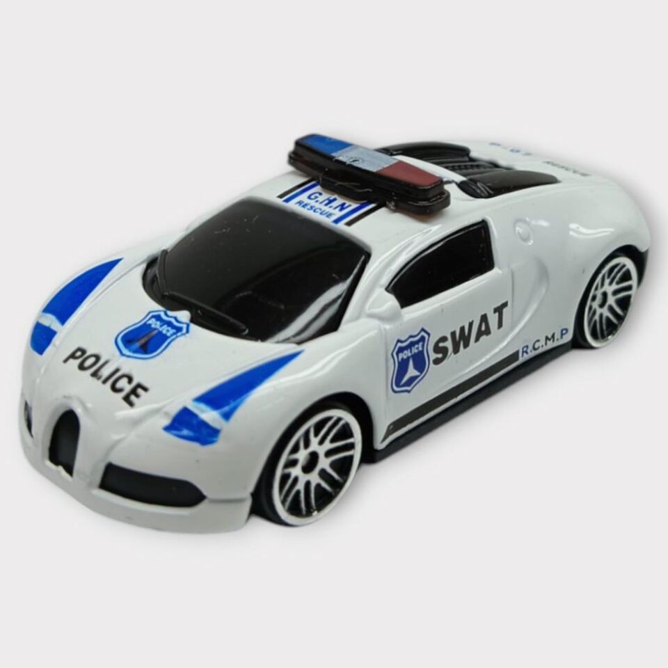 Metal Mini Polis Arabası  8 cm - Polis - 2 (Lisinya)
