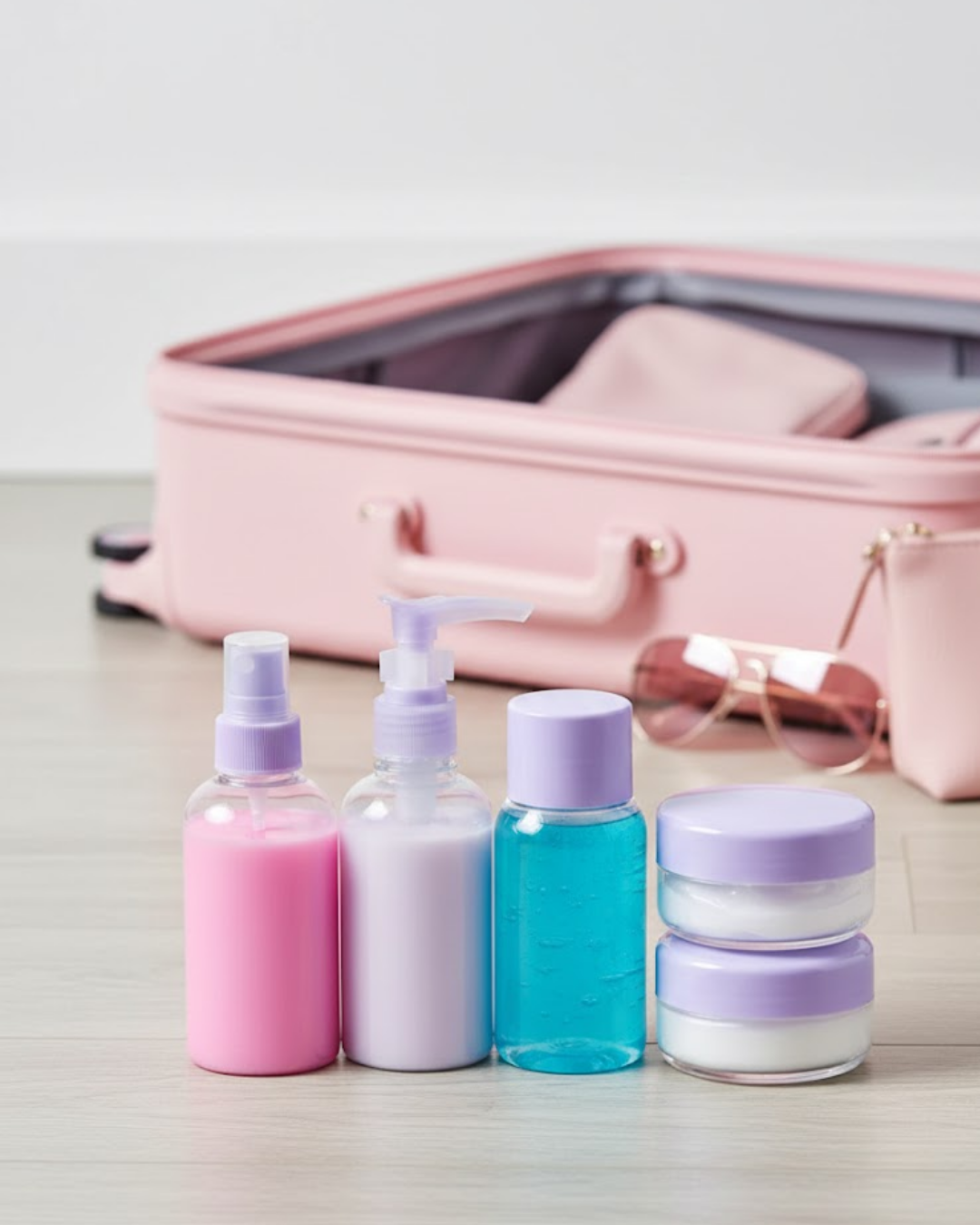 5 Parça Şeffaf Seyahat Kozmetik Seti 30 ml - Lisinya