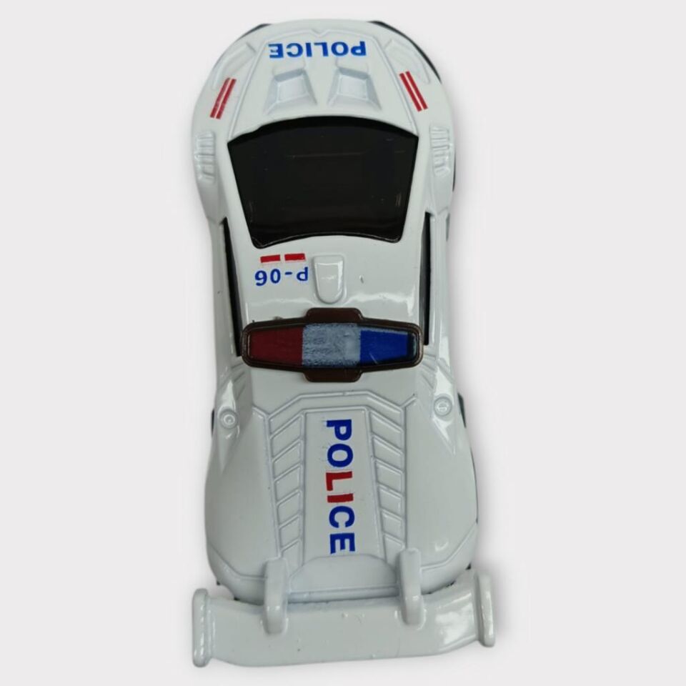 Metal Mini Polis Arabası  8 cm - Polis - 3 (Lisinya)