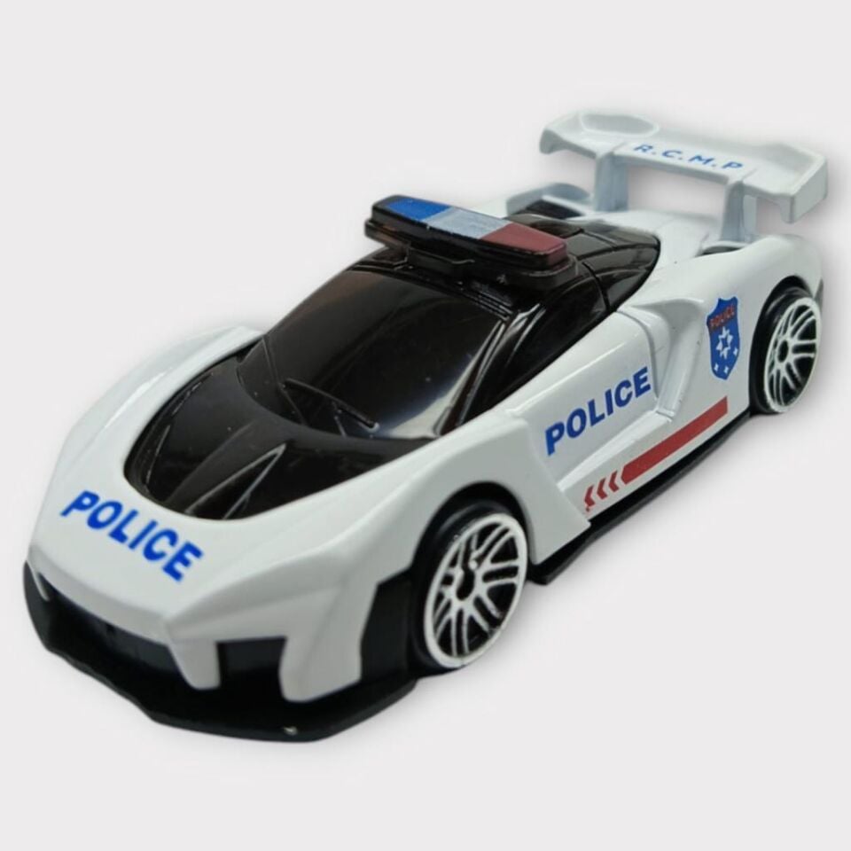 Metal Mini Polis Arabası  8 cm - Polis - 4 (Lisinya)
