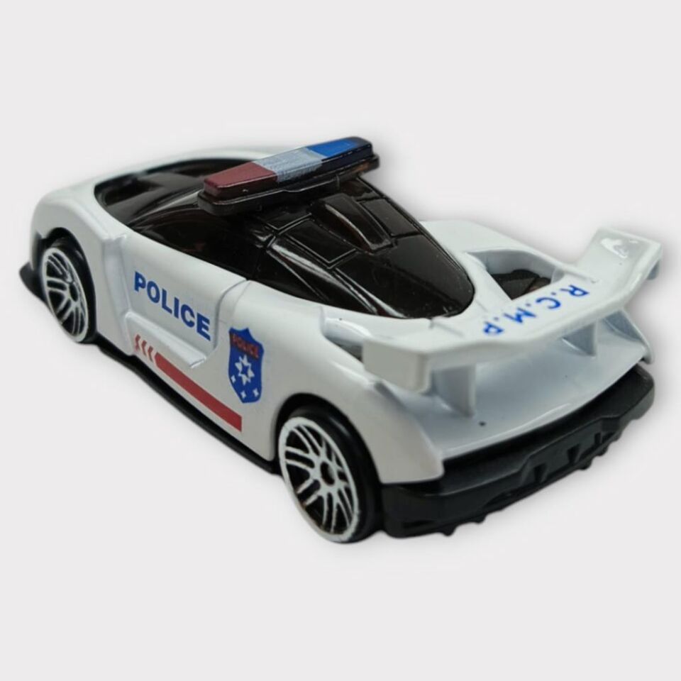 Metal Mini Polis Arabası  8 cm - Polis - 4 (Lisinya)