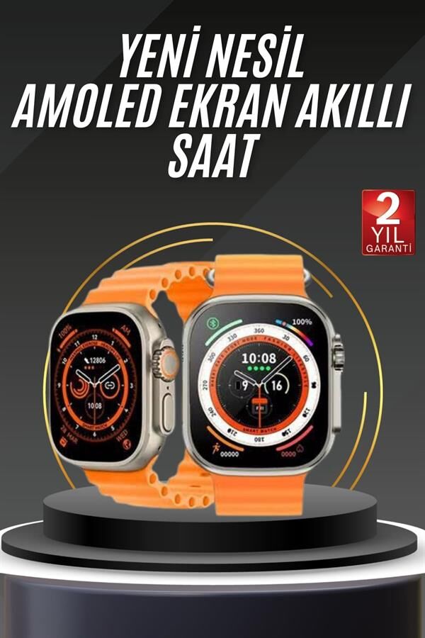 yeni nesil Akıllı Saat Android ve İOS Uyumlu 49 MM NFC Özelliği GPS Takibi - Lisinya