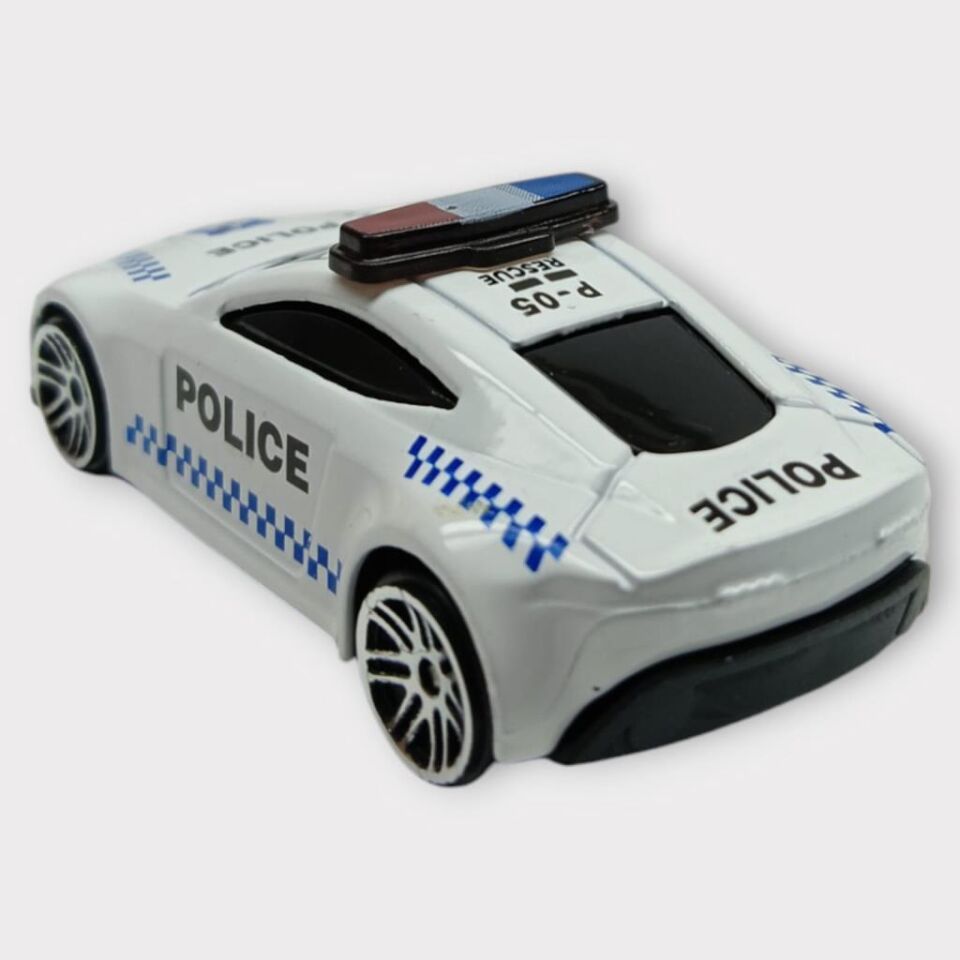 Metal Mini Polis Arabası  8 cm - Polis - 5 (Lisinya)