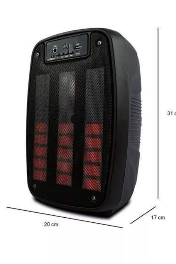 YamanHobi GTS 1793 6.5 İnç LED Bluetooth Hoparlör USB TF Kart FM Radyolu Siyah