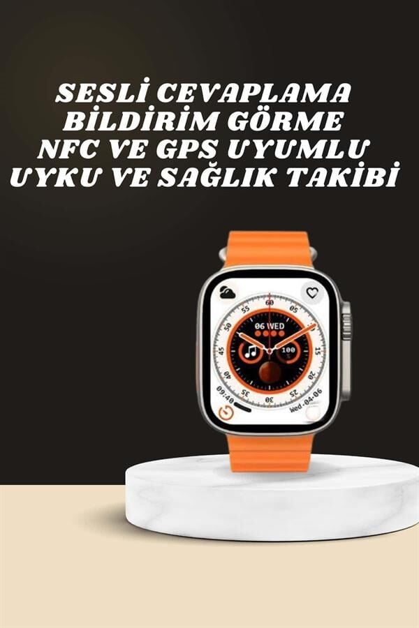 Yeni Nesil Ultra Akıllı Saat Adımsayar Uyku Takibi Nabız Sensörü - Lisinya