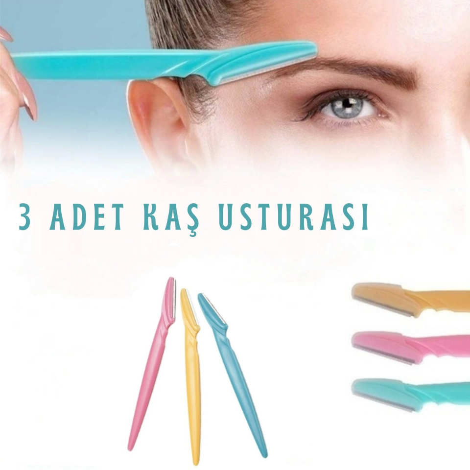 Tinkle Kaş Usturası 3'lü Set - Mükemmel Kaşlar İçin Hassas ve Etkili Aracınız ( Lisinya )