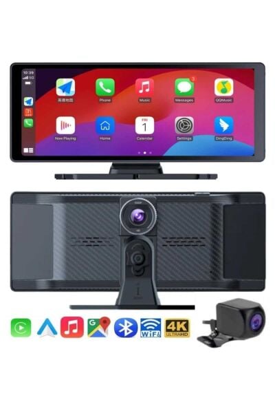 4K Ultra Araç İçi Ön ve Arka Kameralı Ekran HD 2 Kameralı Torpido Üstü Araç Multimedya - Lisinya