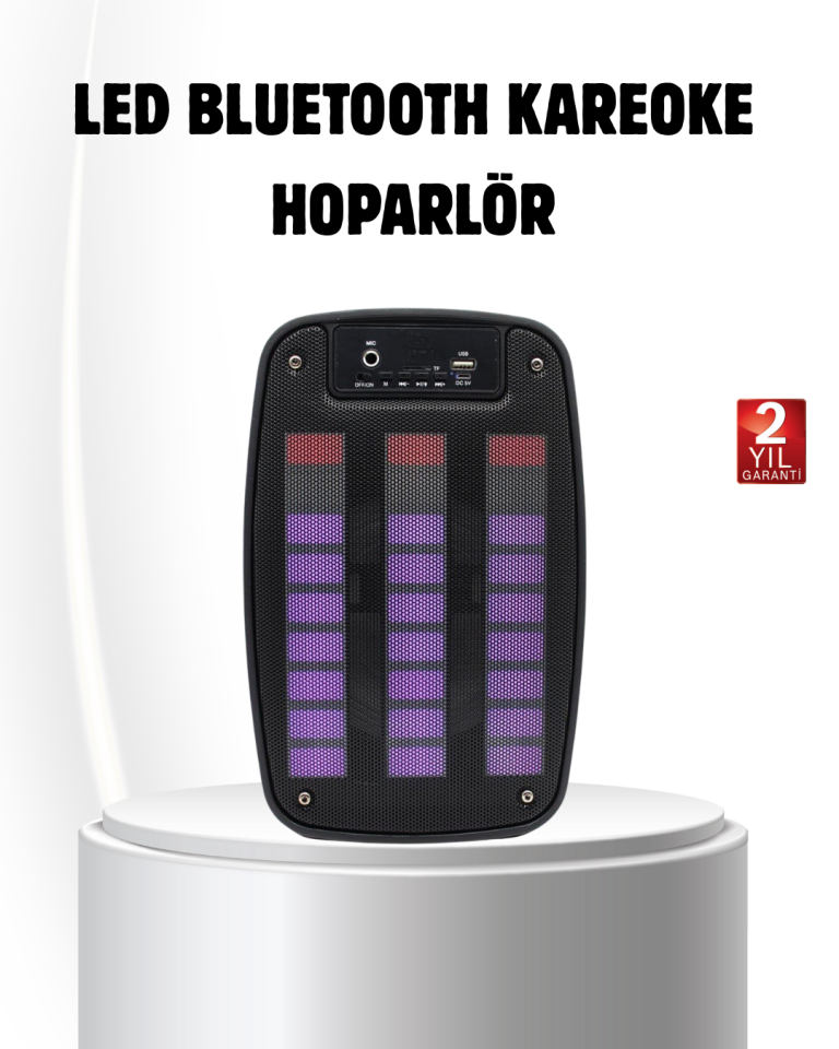 6.5” LED Işıklı GTS 1793 Bluetooth Hoparlör Güçlü Bass ve FM Destekli - Lisinya