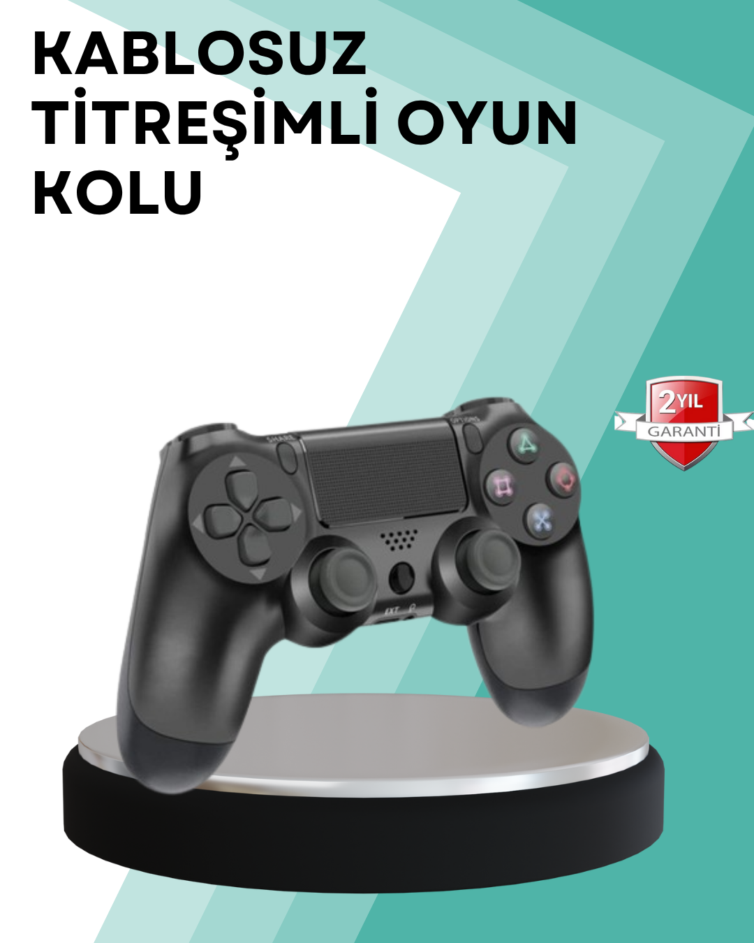 Kablosuz PS4 Oyun Kolu – Çift Titreşimli Motor, Uzun Pil Ömrü ve Hassas Kontrol - Lisinya