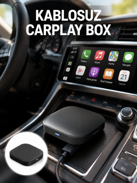 5.8GHz WiFi Destekli Kablosuz Android Auto Dönüştürücü Yeni Nesil - Lisinya