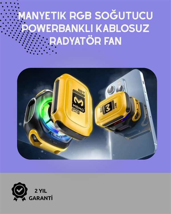 Sessiz Çalışan Yarı İletken Telefon Soğutucu | iOS ve Android Uyumlu | 10W Güç - Lisinya