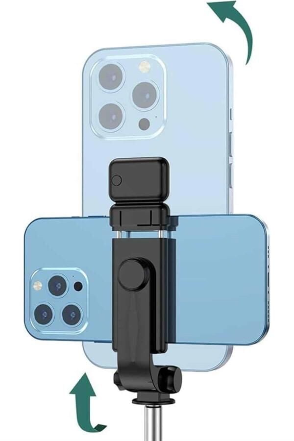 Tripod Selfie Çubuğu Bluetooth Kumandalı Kablosuz Led Işıklı - Lisinya