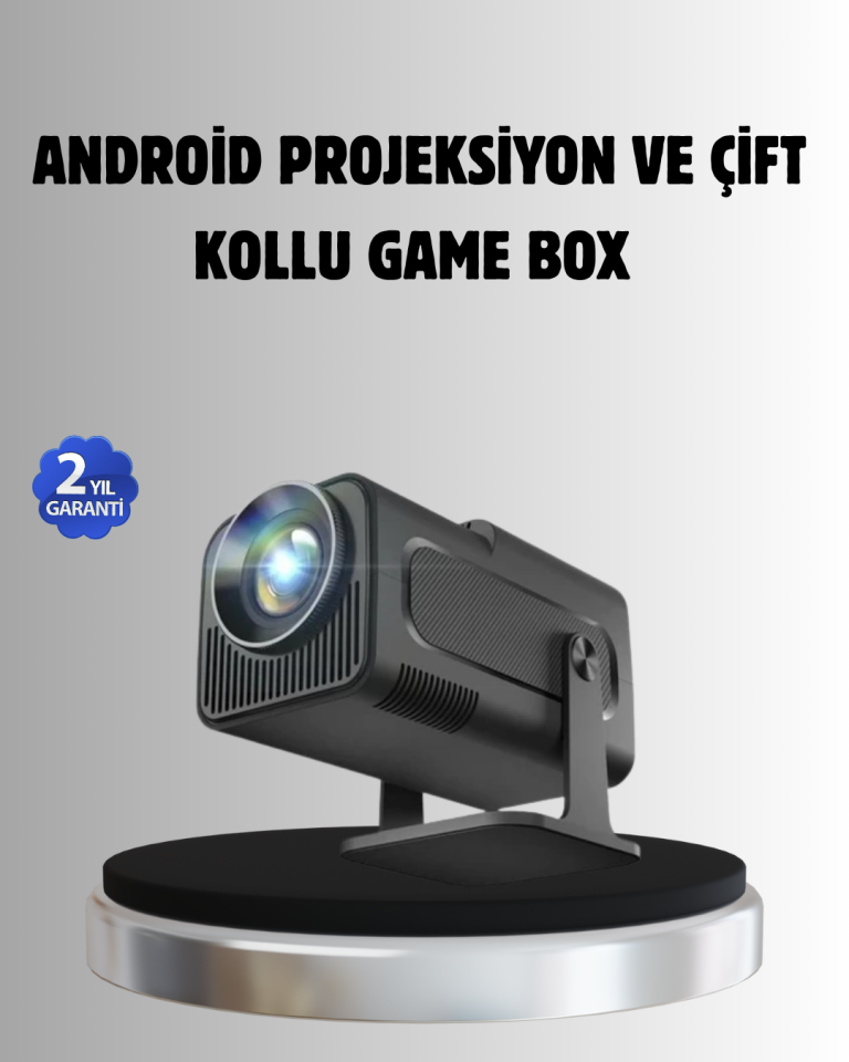Android Projeksiyon Game Box – 1280x720p HD Çözünürlük, Bluetooth,HDMI ve USB Girişli - Lisinya