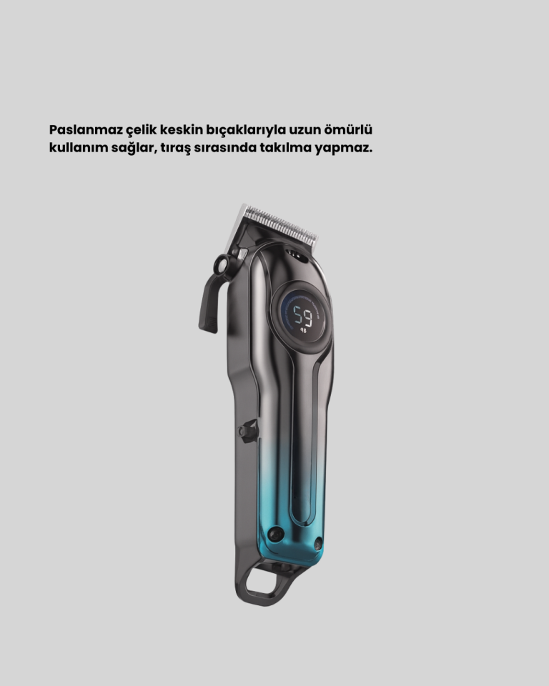 Uzun Çalışma Süreli LCD Göstergeli Saç Kesme Makinesi - Lisinya