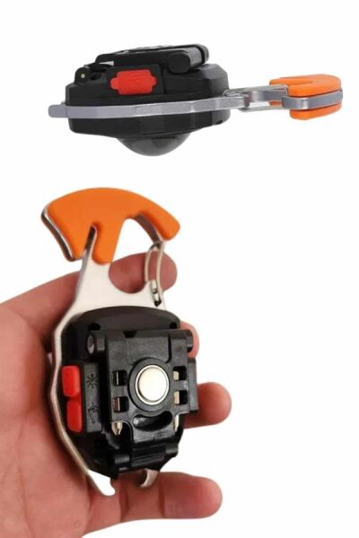7 Modlu Mini Led Lamba Anahtarlık USB Şarjlı Kamp İçin Taşınabilir - Lisinya