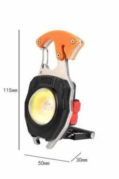 7 Modlu Mini Led Lamba Anahtarlık USB Şarjlı Kamp İçin Taşınabilir - Lisinya