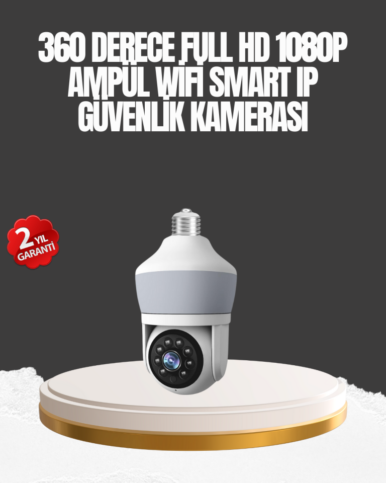 Gece Görüşlü Mobil Uygulamalı Akıllı Ampül Kamera - Lisinya