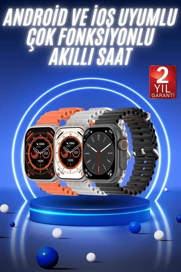 Akıllı Saat Ultra Android & İOS Uyumlu Arama Bildirim Özellikli - Lisinya