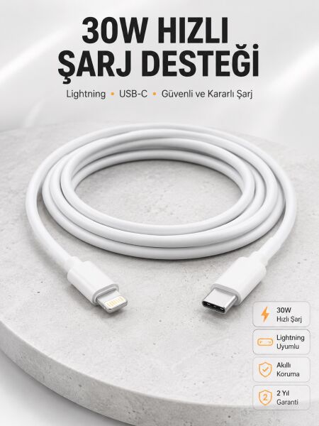 IOS Tüm Serilerle Uyumlu 30W Hızlı Şarj Aleti 11 12 13 14/Pro Max Mini Plus