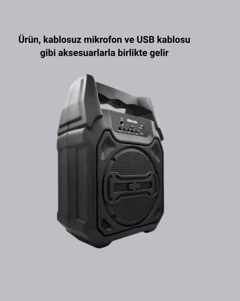 Taşınabilir Bluetooth Hoparlör – FM Radyo, USB, SD Kart ve TWS Özellikli - Lisinya