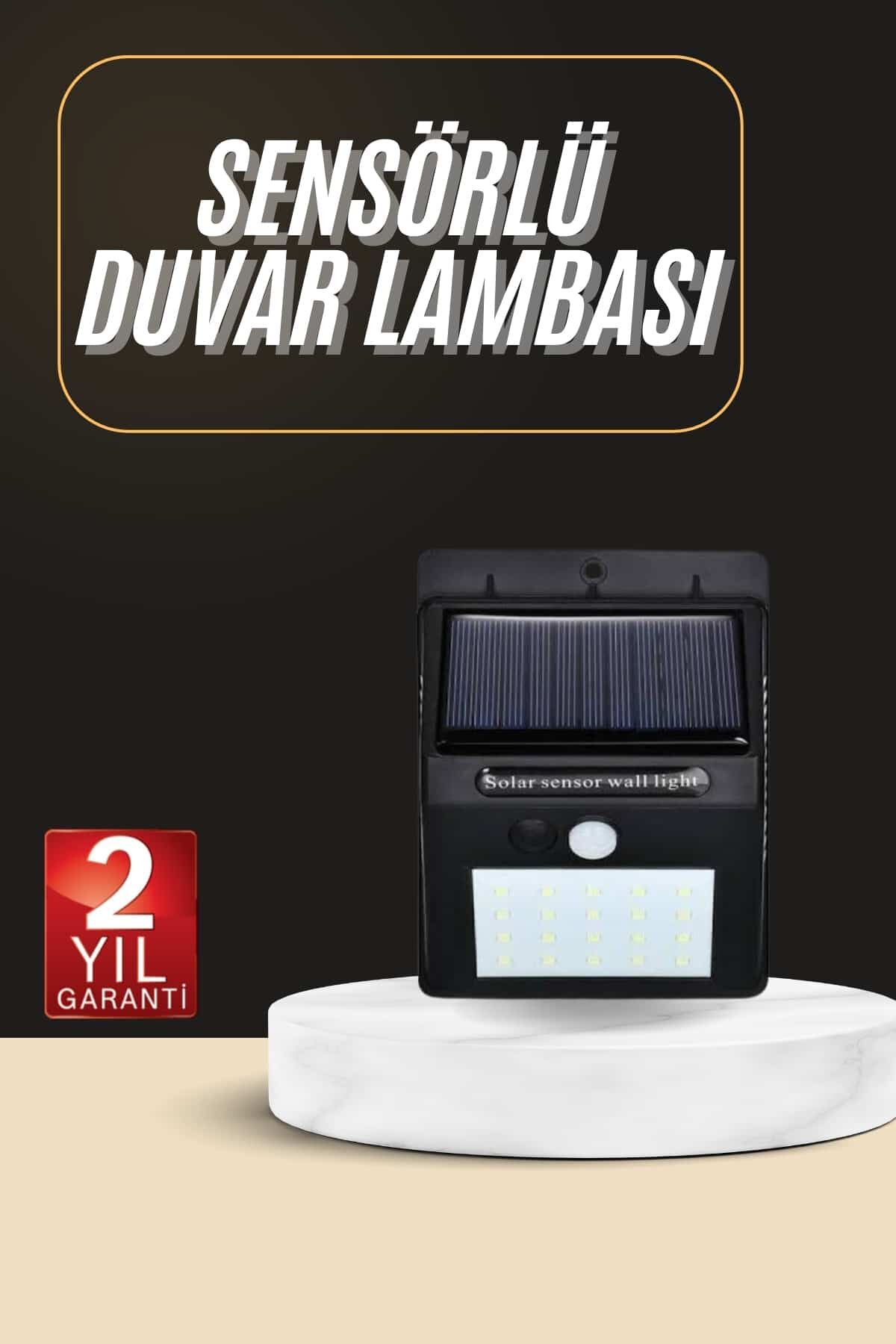 Solar Dekoratif Lambası Sensörlü Led Işık Bahçe Aydınlatma - Lisinya