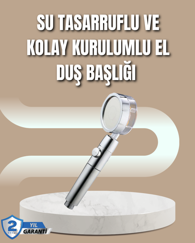 360° Ayarlanabilir Çok Fonksiyonlu Duş Başlığı - Lisinya