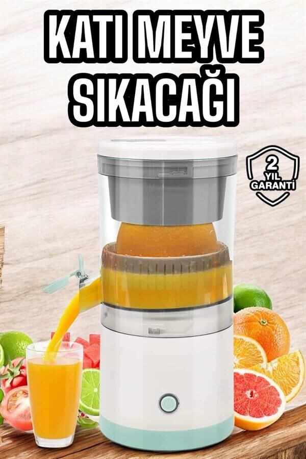 Taşınabilir Kablosuz Taşınabilir Şarjlı Narenciye Sıkacağı Portakal Meyve Sıkacağı Çift Bıçaklı