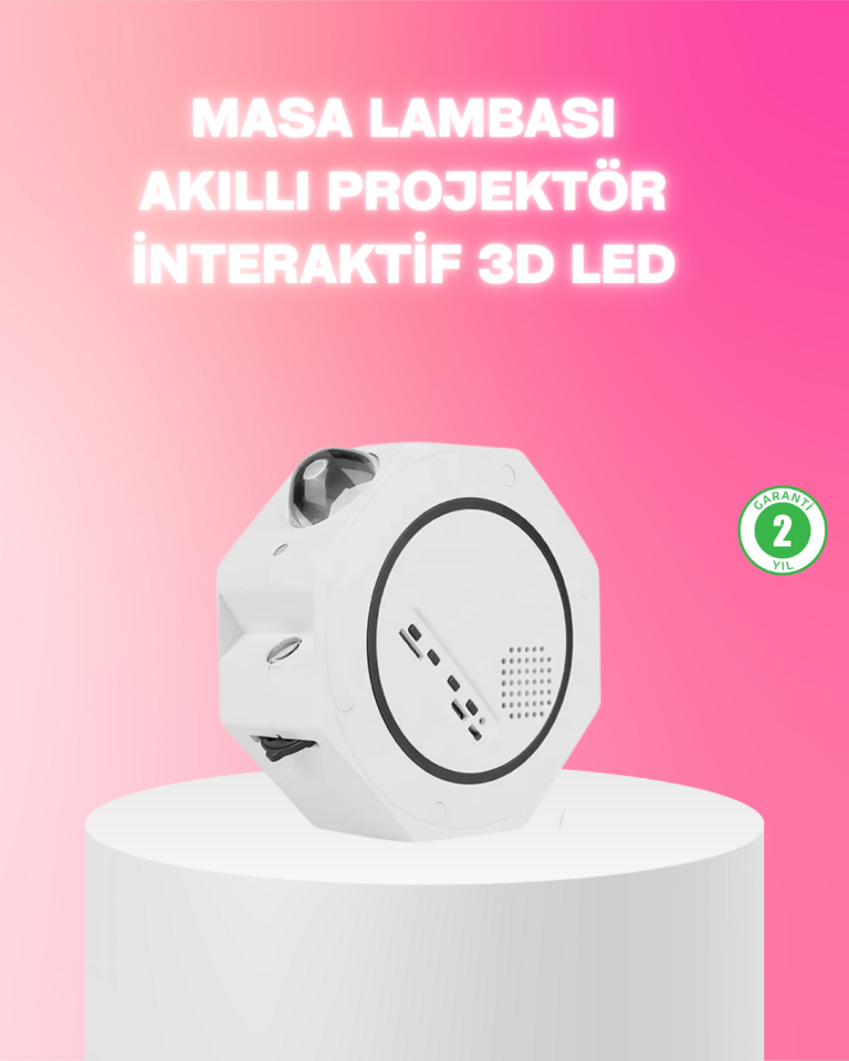 360° Döndürülebilir Yıldızlı Gökyüzü Projeksiyon Gece Lambası - Lisinya
