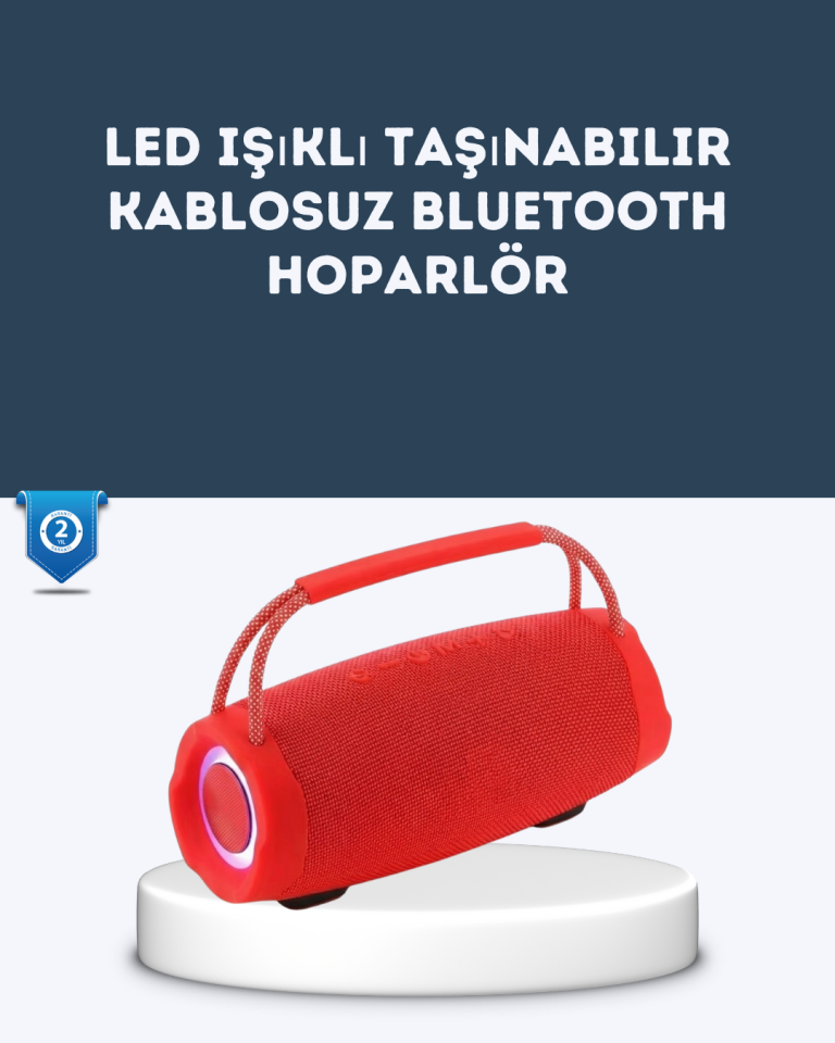 TF Kart ve AUX Destekli IPX6 Suya Dayanıklı Bluetooth Hoparlör - Lisinya