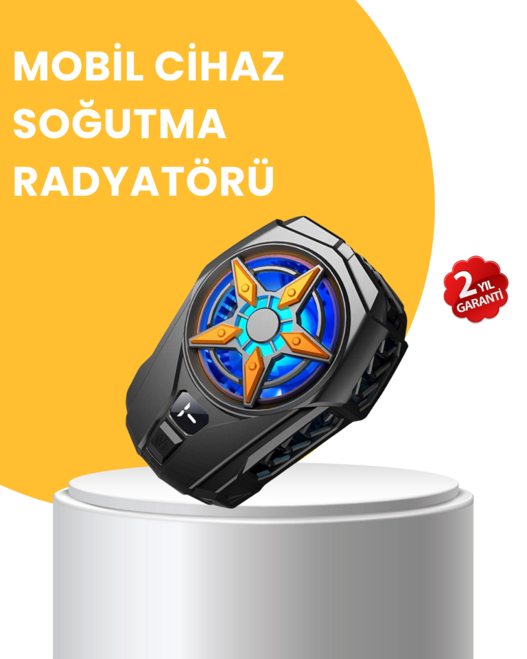 Dijital Göstergeli Evrensel Telefon Soğutma Fanı