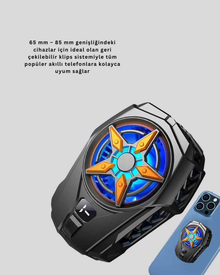 Dijital Göstergeli Evrensel Telefon Soğutma Fanı - Lisinya