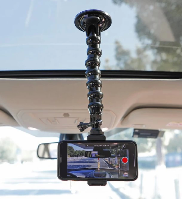 YamanHobi 25 cm Güçlü Vantuzlu Kamera ve Telefon Tutucu GoPro Uyumlu
