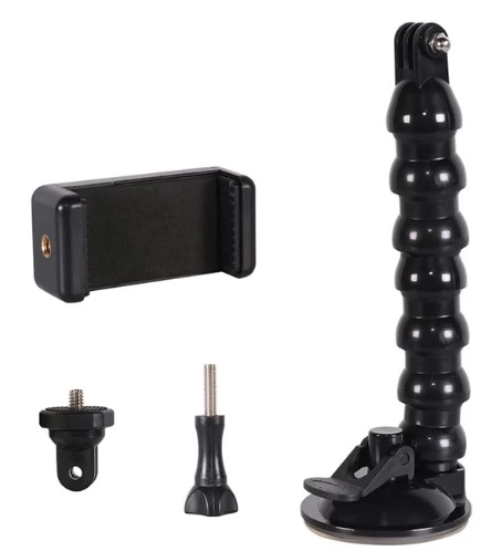 YamanHobi 25 cm Güçlü Vantuzlu Kamera ve Telefon Tutucu GoPro Uyumlu