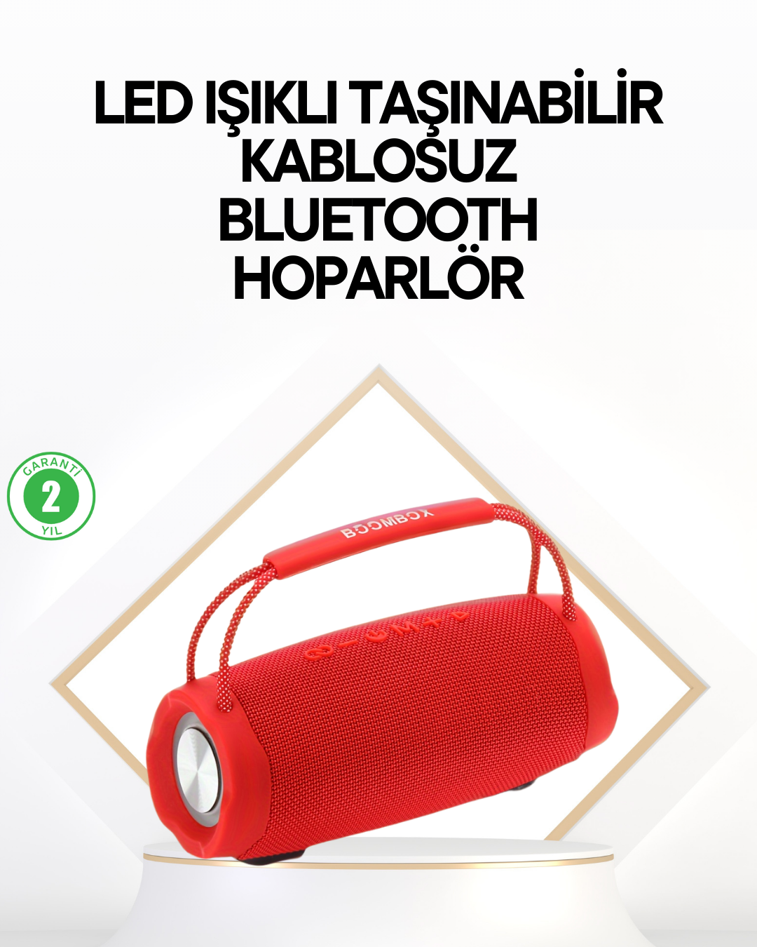 YamanHobi IPX6 Bluetooth 5.1 Hoparlör 20W Kırmızı