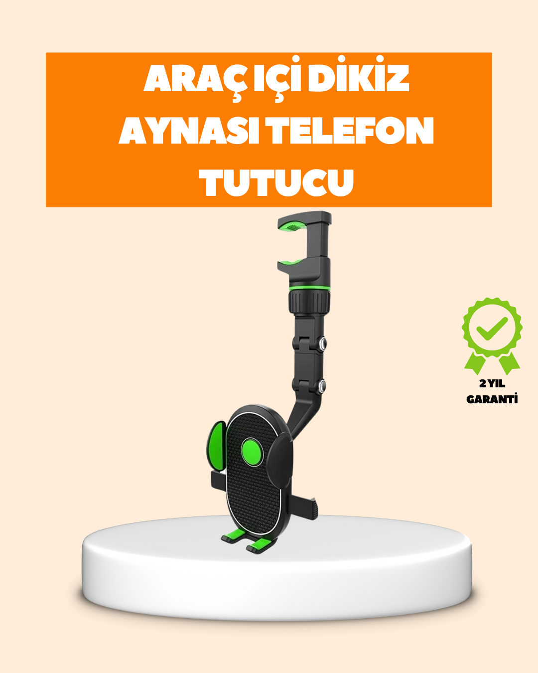 Araç İçi Dikiz Aynası Telefon Tutucu Katlanabilir ve Çok Fonksiyonlu - Lisinya