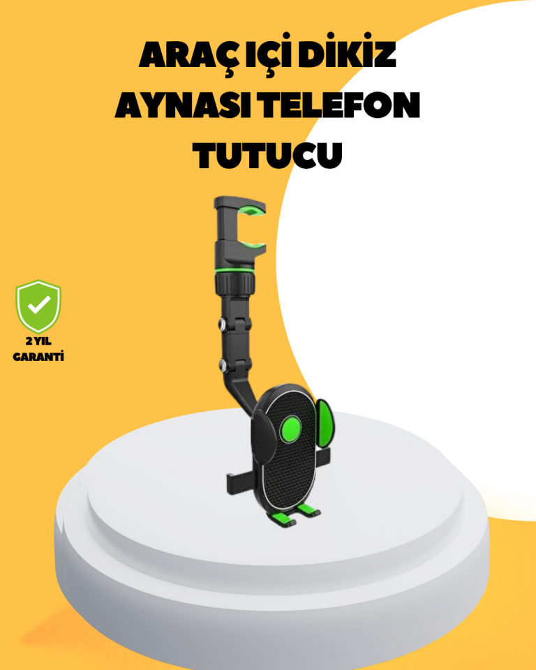 Dikiz Aynasına Takılan Telefon Tutucu Ayarlanabilir Çok Yönlü Araç Aksesuarı - Lisinya