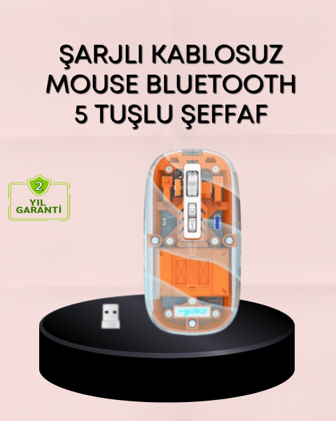 Hafif ve Taşınabilir Fare – 43 Gram, Otomatik Uyku Modlu