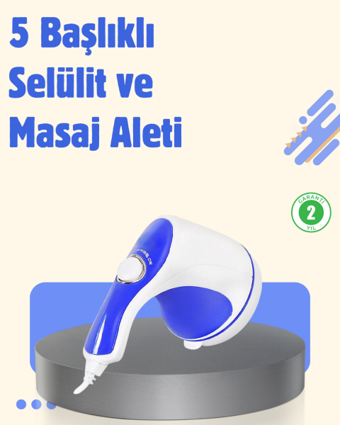 Elektrikli Yağ Yakıcı Masaj Aleti 5 Başlıklı Vücut Şekillendirici - Lisinya