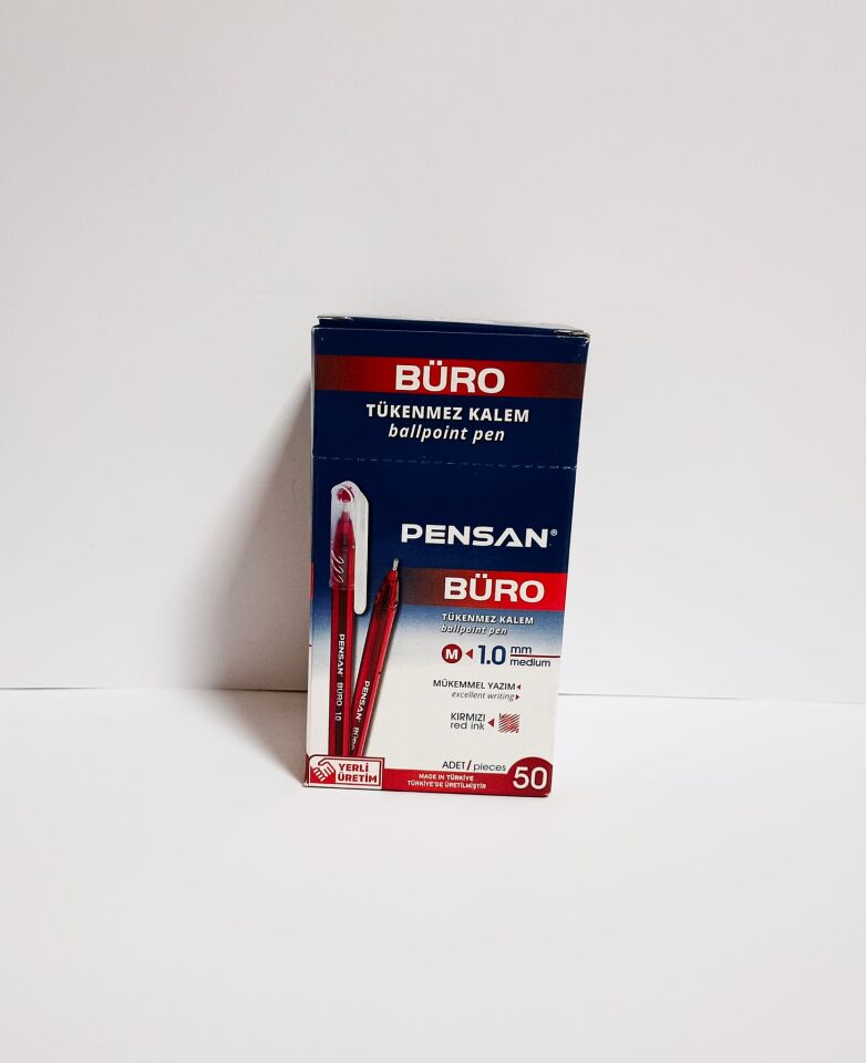 Tükenmez Kalem Pensan 2270 1mm Kırmızı 50`li