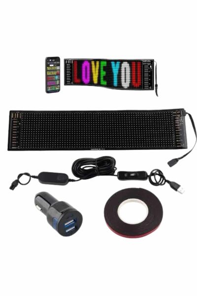 LED Matrix Panel RGB Ekran Kumandalı Araç Camına Uygun