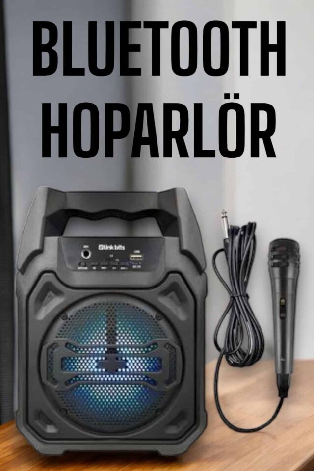 YamanHobi 1283 Bluetooth Hoparlör 6.5 İnç 15W Kablosuz Mikrofonlu Siyah