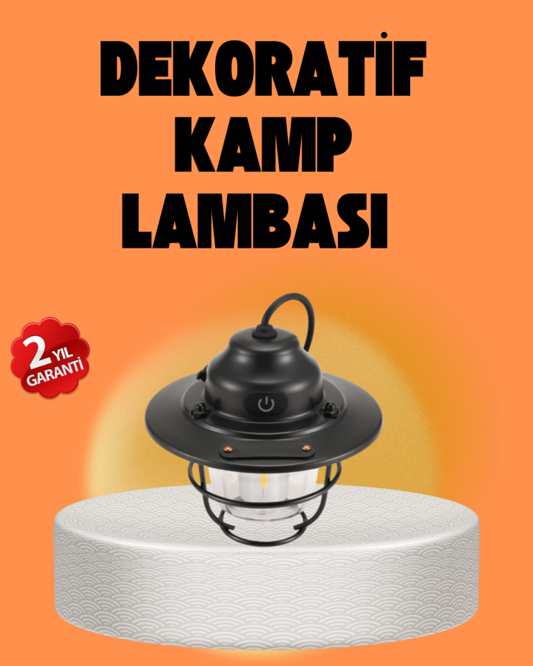 YamanHobi Çam Kozalağı Tasarımlı Retro Kamp Gece Lambası