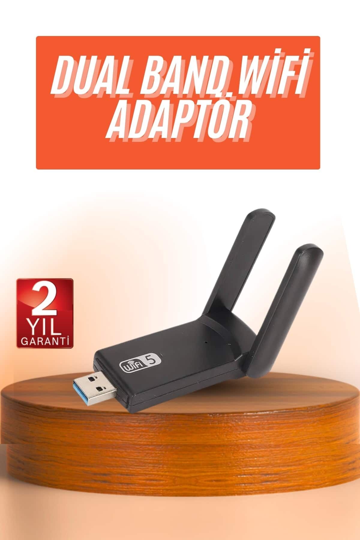 Wifi Alıcı Dual Band Usb 3.0 Adaptör Kablosuz Windows 7/8/10/11 - Lisinya