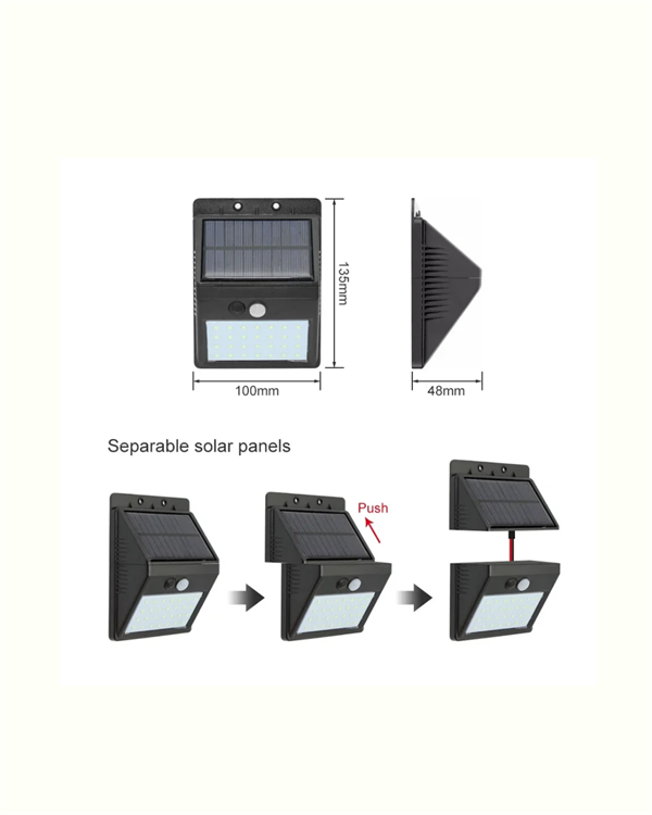Kablosuz Solar LED Lamba | Bahçe, Veranda, Merdiven Işığı, Otomatik Aç-Kapa Sensörlü - Lisinya
