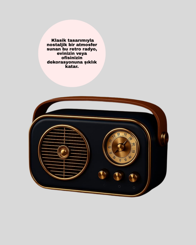 Vintage Bluetooth Radyo – TF Kart ve FM Destekli Taşınabilir Nostaljik Model - Lisinya